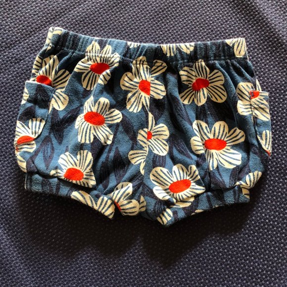 HANNA ANDERSSON Baby bubble pants bloomers - Floral blue, red, white - Size 6-12 - Picture 2 of 4